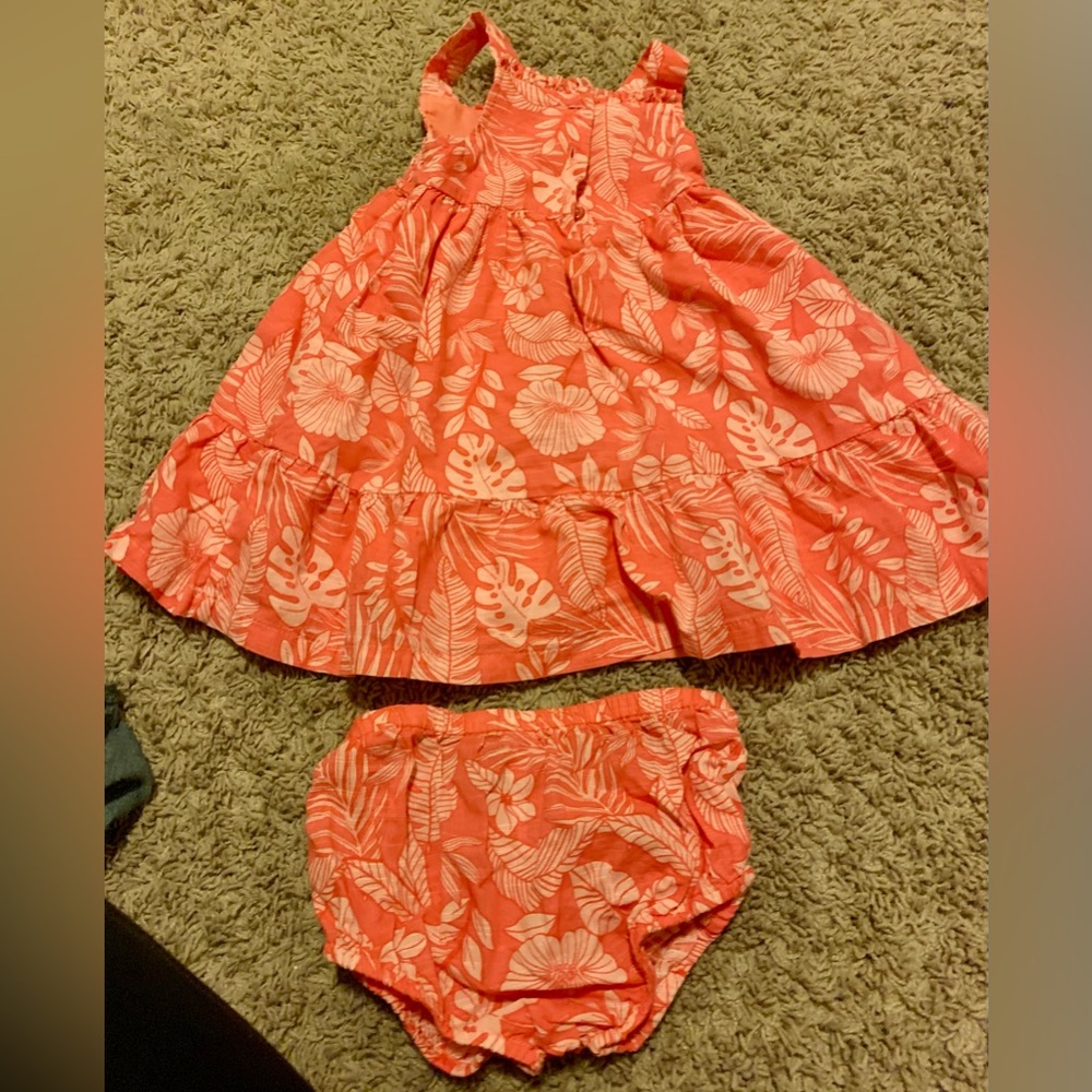 Little Me Tropical Dress with diaper cover 18M